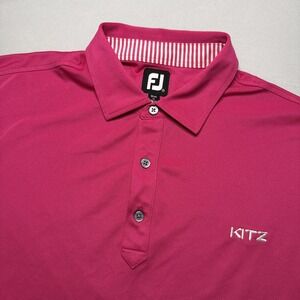 Footjoy FJ Pink Short Sleeve Golf Polo Shirt Men's XXL Kitz Logo